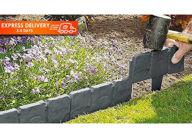 10pc Cobbled Stone Effect Border Edges