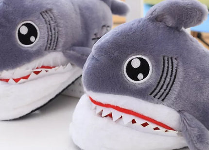 Novelty Shark Plush Slippers