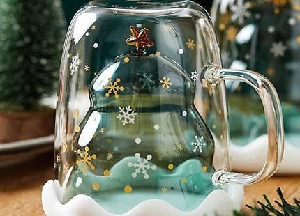 Upside-Down Glass Christmas Tree Mug