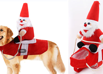 Riding Santa Claus Pet Outfit