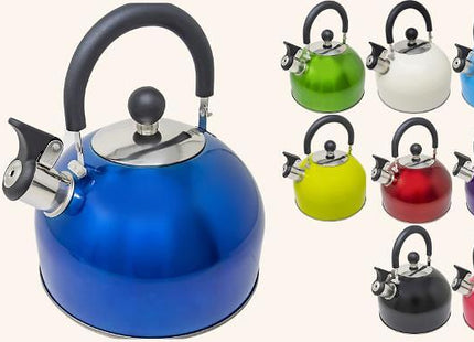 Stainless Steel Whistling Kettle - 9 Colours