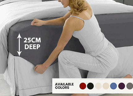 Extra Deep Elastic Fitted Sheet Bed Sheets