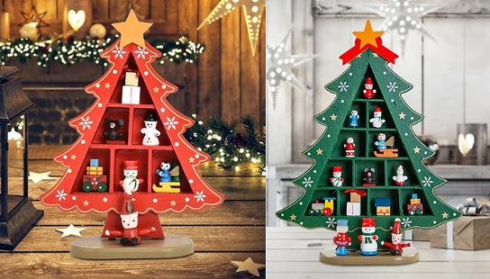 Wooden Christmas Tree Decoration - 2 Sizes, 2 Colours