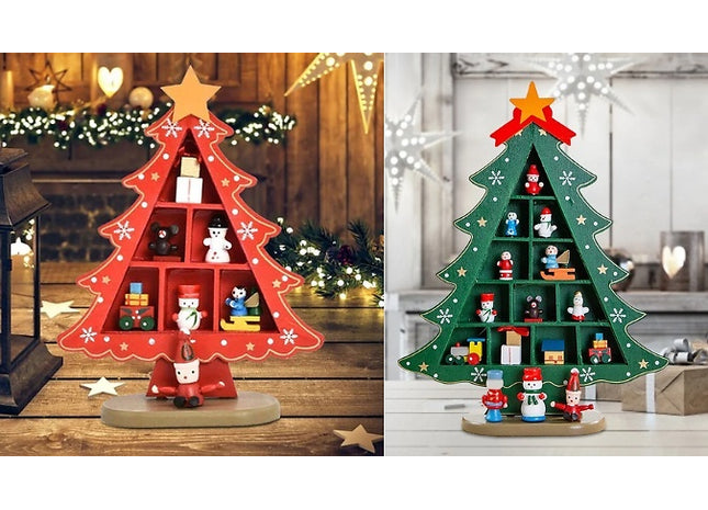 Wooden Christmas Tree Decoration - 2 Sizes, 2 Colours
