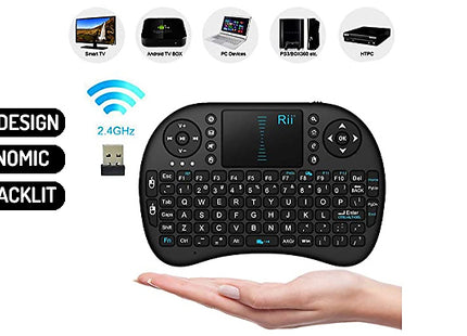 Wireless LED Backlit Mini Keyboard with Mouse Pad