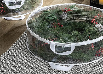 Transparent Christmas Wreath Storage Bag - 2 Sizes & 2 Colours