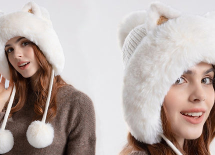 Women’s Cat Ear Faux Fur Winter Hat