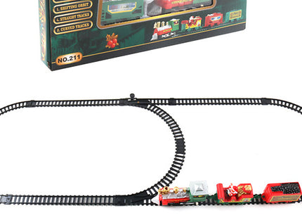 Kid's Light-Up Christmas Train Track Toy Set