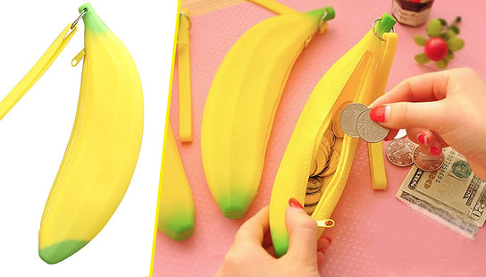 Banana Zipper Portable Coin Purses