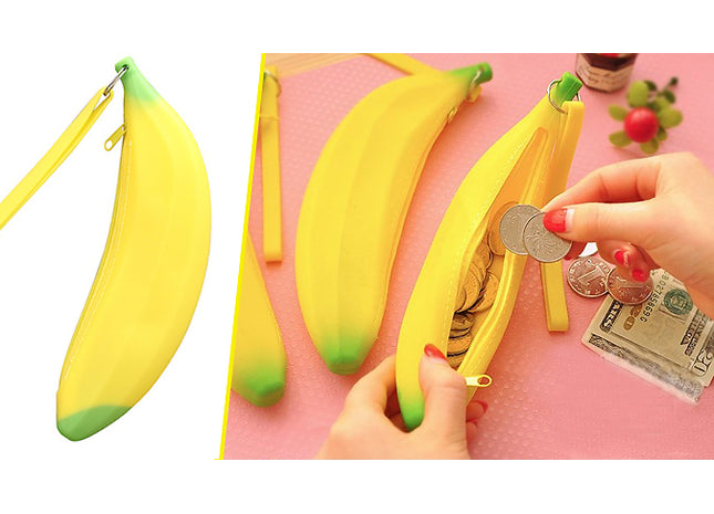 Banana Zipper Portable Coin Purses
