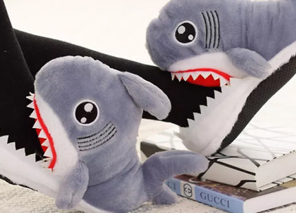 Novelty Shark Plush Slippers