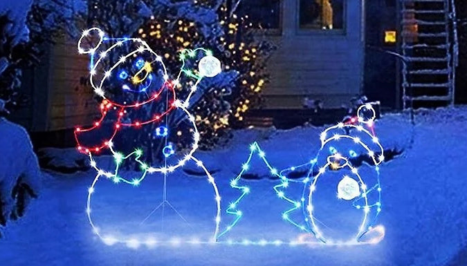 Christmas Snowman Decorative Glow Frame