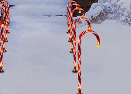 Christmas Candy Cane Lights Set