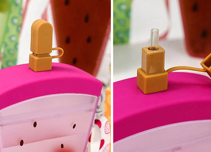 Popsicle Drinks Bottle with Straw & Strap