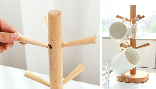 Polished Wooden Cup Holder