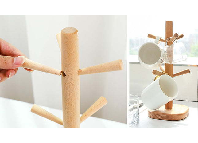 Polished Wooden Cup Holder