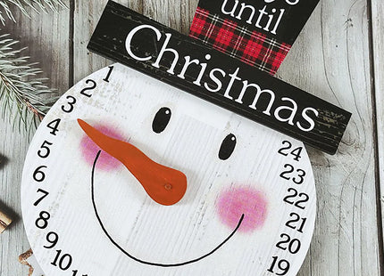 24 Days Wooden Christmas Countdown Clock - 2 Designs