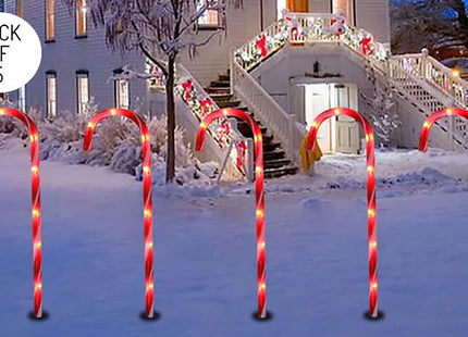 Christmas Candy Cane Lights Set