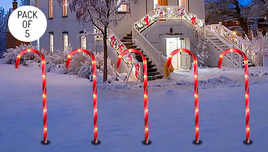 Christmas Candy Cane Lights Set
