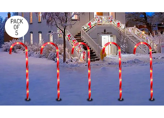 Christmas Candy Cane Lights Set