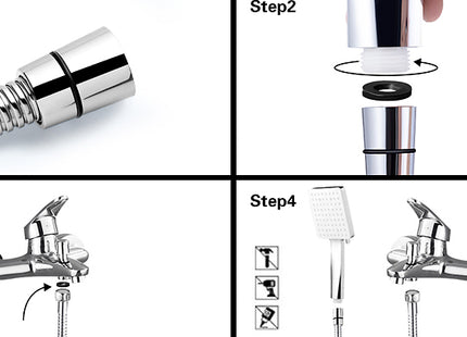 High-Pressure 6-Mode Square Shower Head