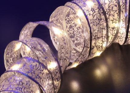 4m 40-LED Christmas Fairy Light Ribbon - 3 Colours