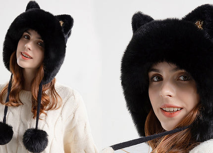 Women’s Cat Ear Faux Fur Winter Hat