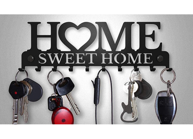 'Home Sweet Home' Wall Mounted Key Holder