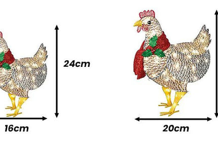 Christmas Light-Up Chicken with Scarf Decoration
