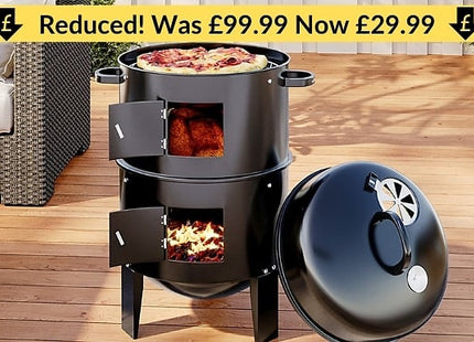 SmokeHouse Triple Chamber Smoker & BBQ Grill