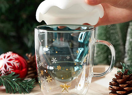 Upside-Down Glass Christmas Tree Mug