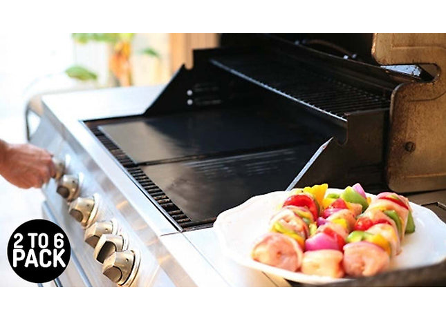 Non-Stick BBQ Grill Mats - 2, 4 or 6-Pack