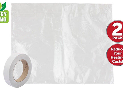 2-Pack Shrink Fit Window Insulation Kit – Energy-Saving & Easy-to-Install Draft Protection