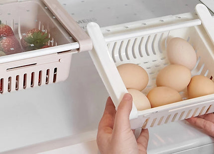 Hook-On Extendable Refrigerator Storage Basket - 3 Colours