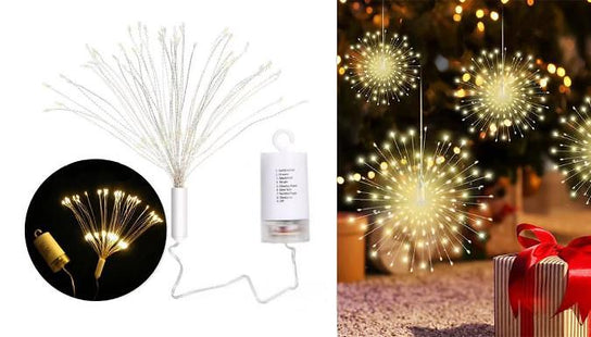 Christmas Fairy Fireworks String Lights - 2 Colours, 3 Options