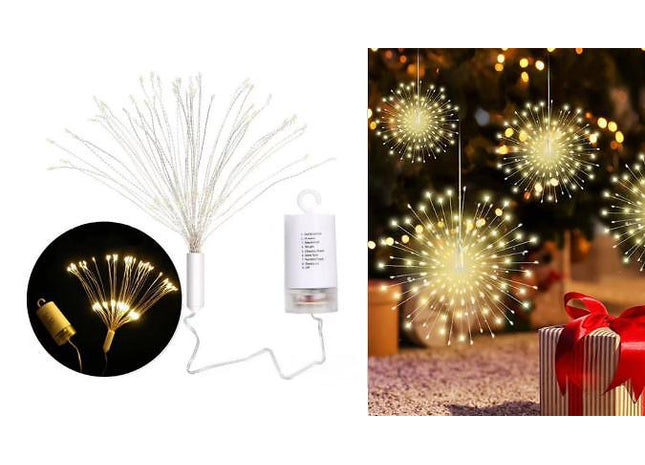 Christmas Fairy Fireworks String Lights - 2 Colours, 3 Options