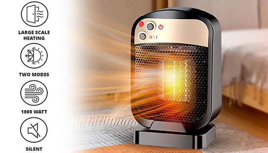 1800W Freestanding Silent Electric Fan Heater