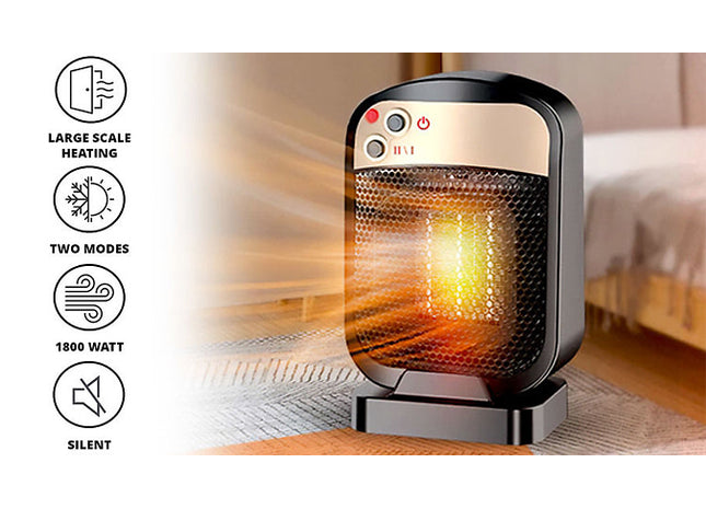 1800W Freestanding Silent Electric Fan Heater
