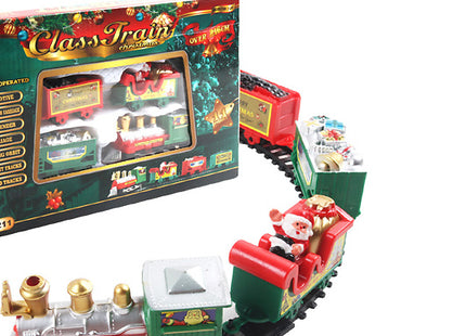 Kid's Light-Up Christmas Train Track Toy Set