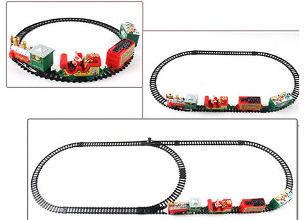 Kid's Light-Up Christmas Train Track Toy Set