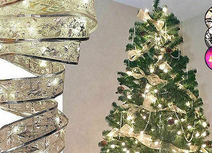 4m 40-LED Christmas Fairy Light Ribbon - 3 Colours