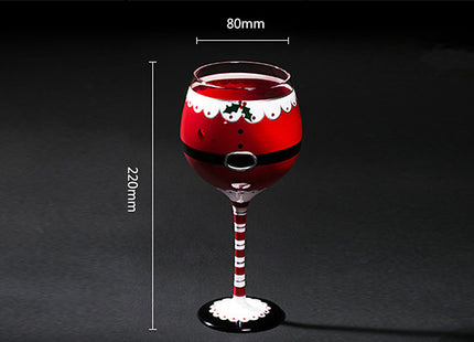 Set of 2 or 4 Christmas Wine Glasses