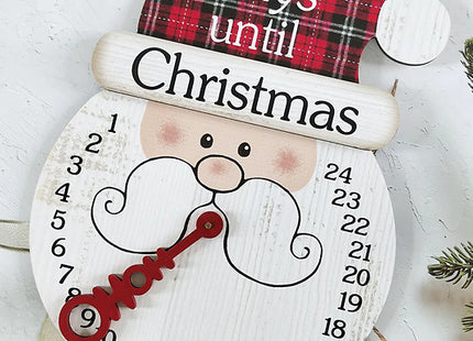 24 Days Wooden Christmas Countdown Clock - 2 Designs