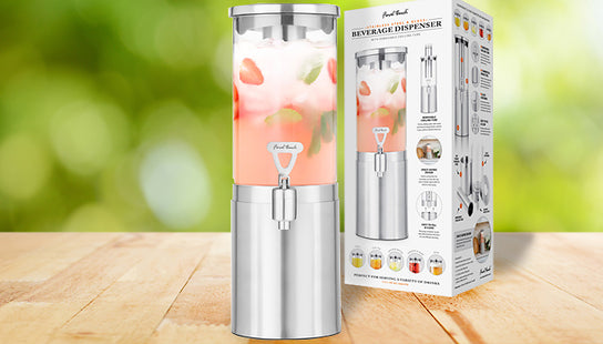 Final Touch 1.5L Stainless Steel & Glass Drinks Dispenser