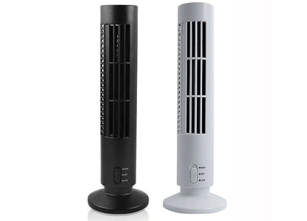 USB Rechargeable Bladeless Tower Fan - 2 Colours