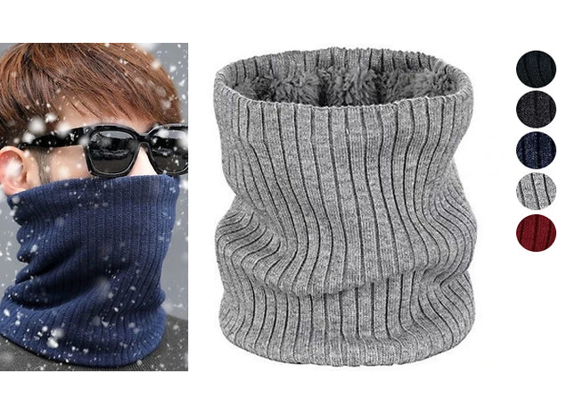 Fleece-Lined Winter Snood Scarf
