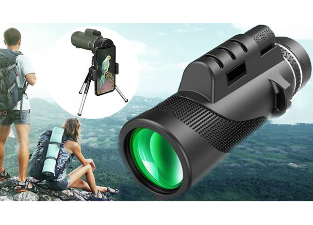 Professional Monocular Telescope & Phone Stand Set