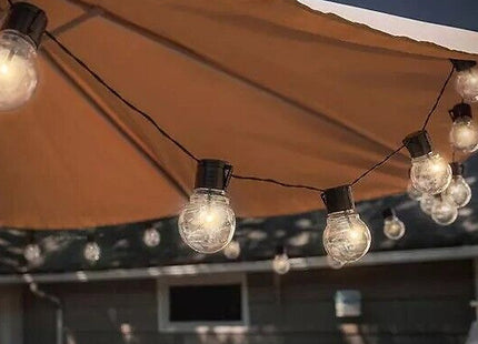 Solar-Powered Retro-Style Bulb String Lights