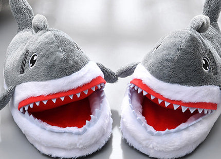 Novelty Shark Plush Slippers