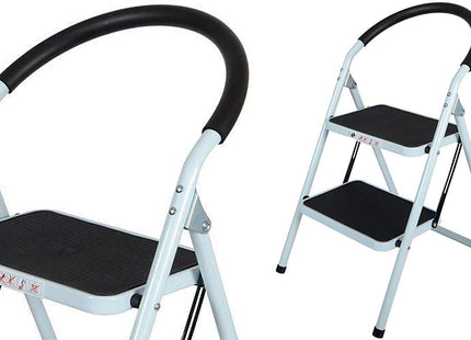 Foldable 2-Step Ladder With Rubber Grip